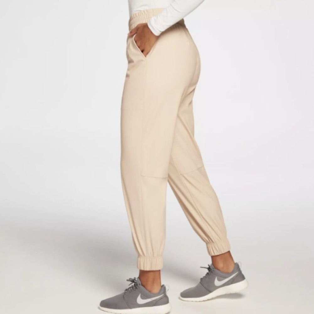 CALIA by Carrie Underwood Faux Leather Cream Athletic Jogger Pants Size Small - Picture 2 of 5